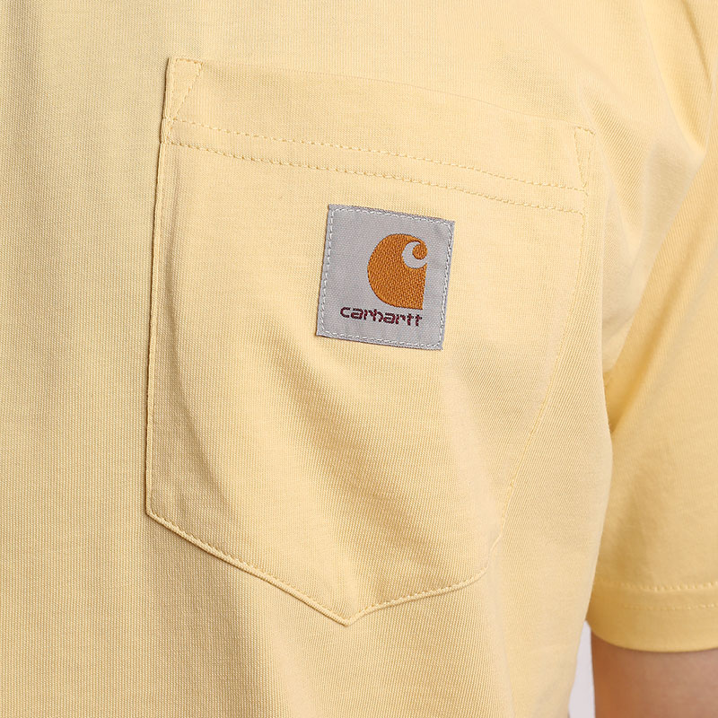 мужская желтая футболка Carhartt WIP S/S Pocket T-Shirt I030434-citron - цена, описание, фото 2